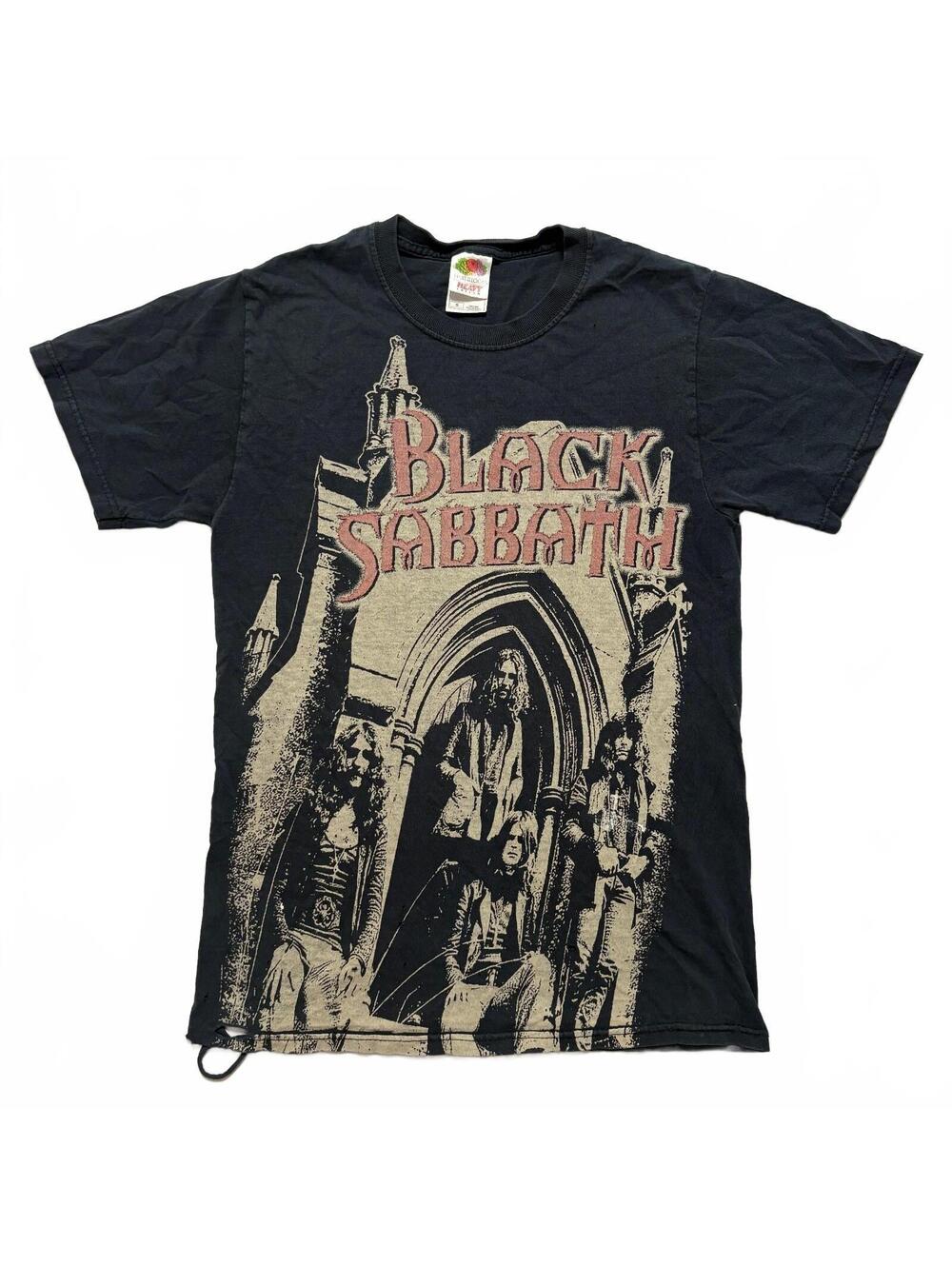 VTG Y2K Black Sabbath Ozzy Osbourne Band Distressed T-Shirt Men's S Black